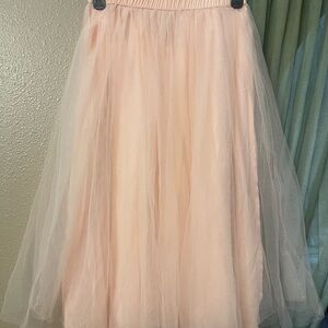 Forever 21 Soft Pink A-Line Tulle Skirt